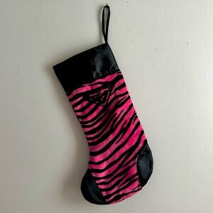 Rare Vintage Y2K Roxy Pink and Black Zebra Stocking‎